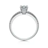 Pierścionek białe złoto z diamentami